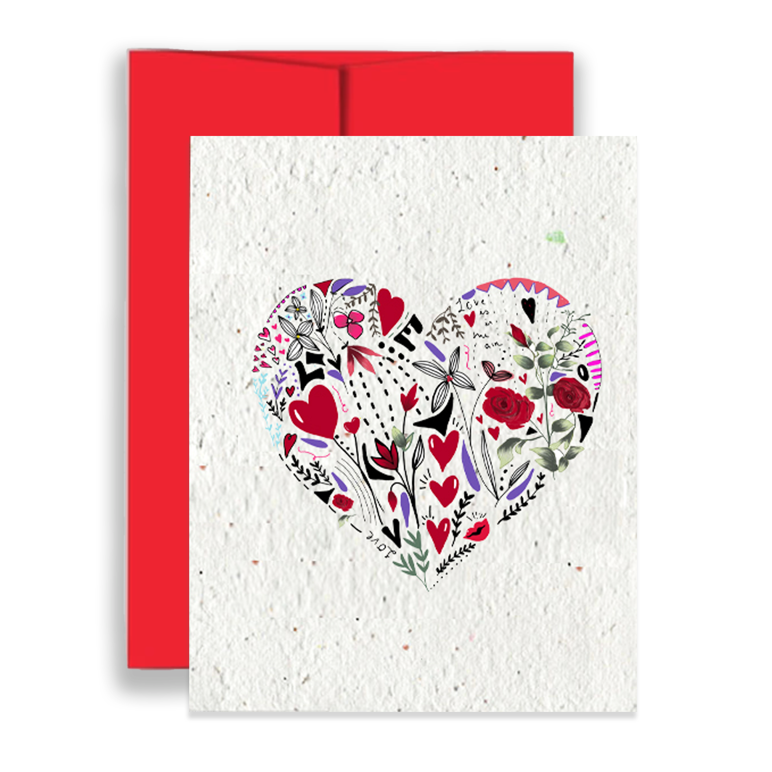 Heart-Crafted Love — Wildflower Seed Paper Card