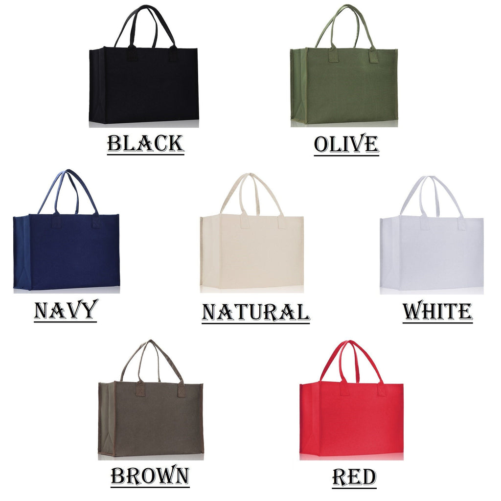 Bridesmaid Cotton Canvas Tote Bag — Bridal Party, 7 Colors