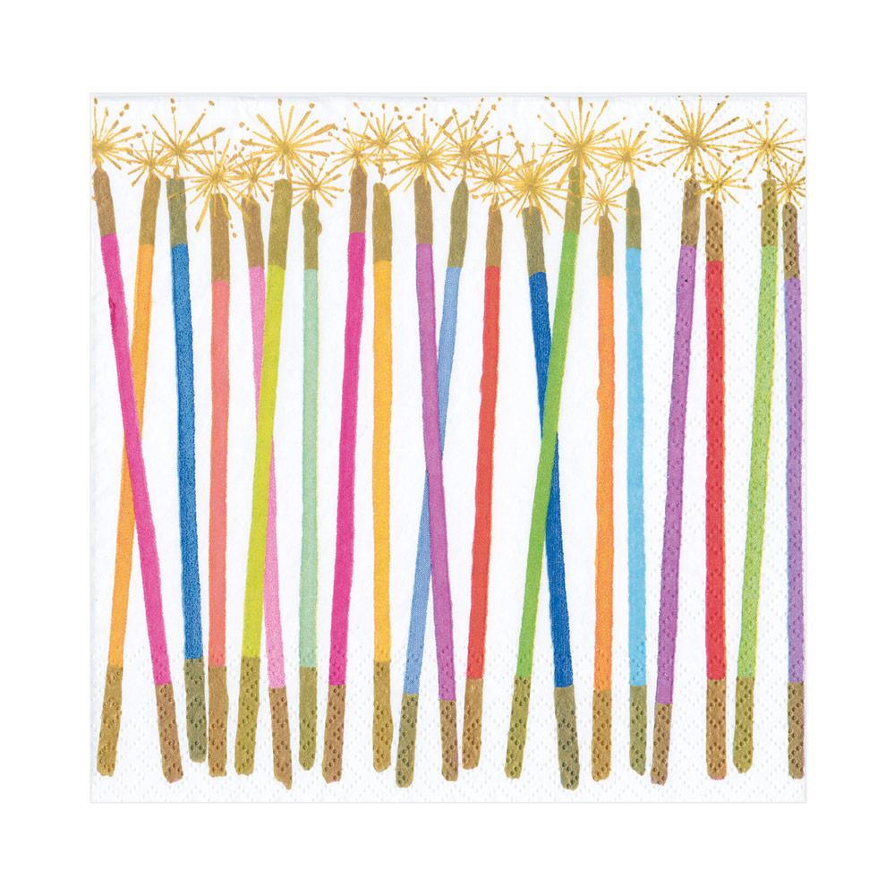 Birthday Candles Paper Luncheon Napkins — 20-Pack