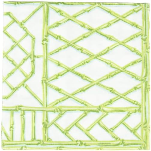 Bamboo Screen Cocktail Napkins — Moss Green, 20-Pack