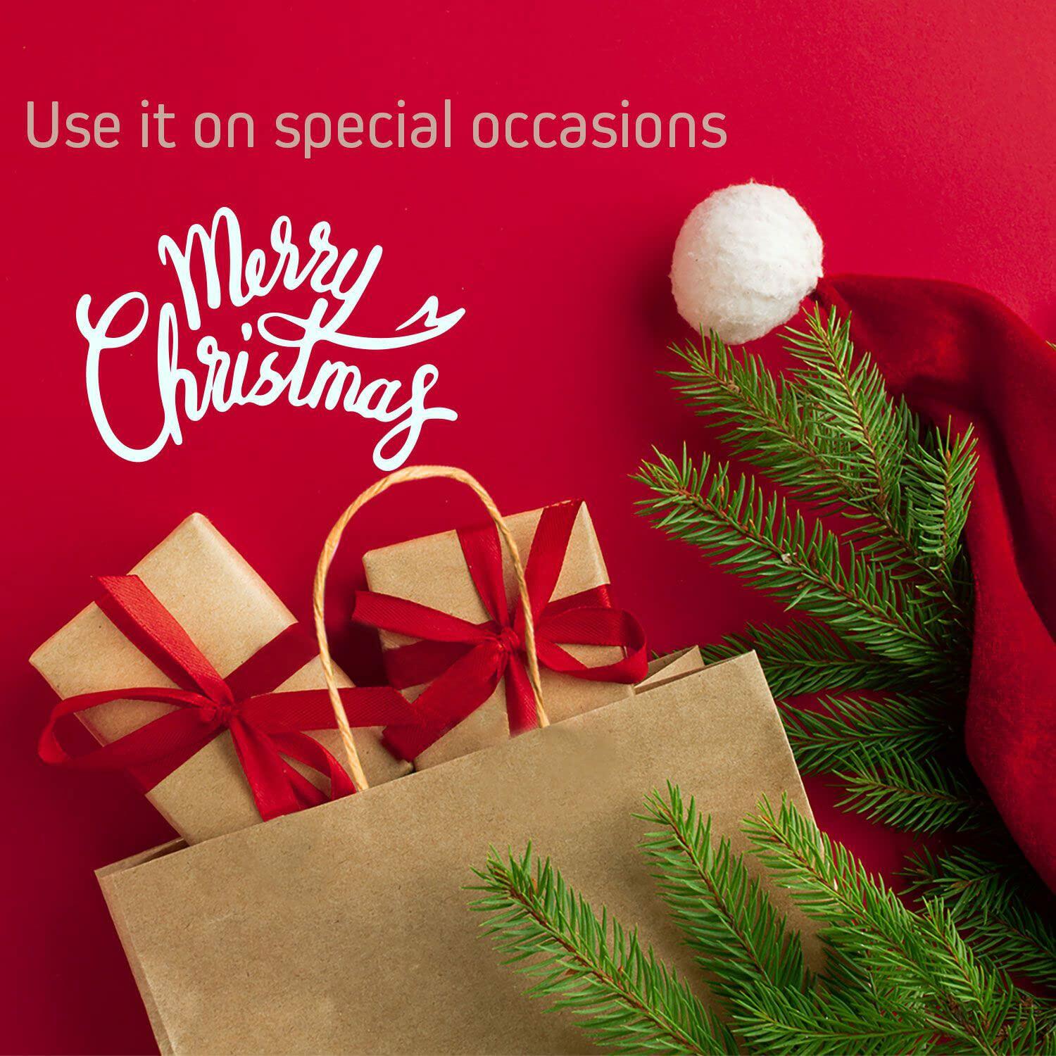 Ruby Red Kraft Paper Gift Bags — Twisted Handles, 8x4.25x10.5"
