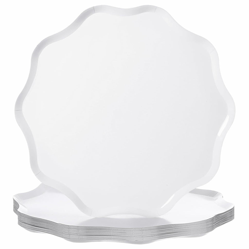 Compostable Dinner Plates | French Crème | Wavy Edge | 10.5" | 30-Pack