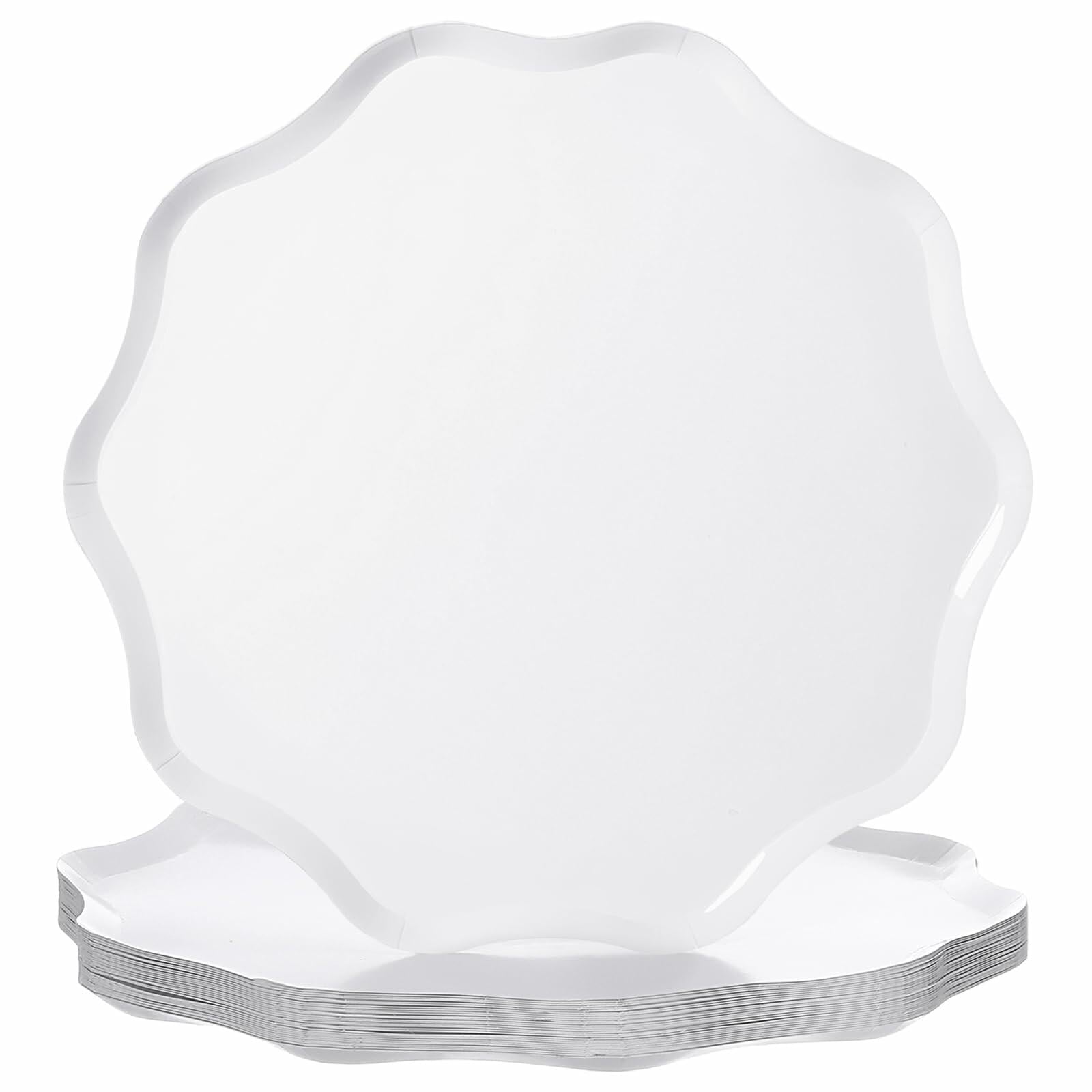Compostable Dinner Plates | French Crème | Wavy Edge | 10.5" | 30-Pack