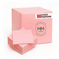 Cocktail Napkins | Pink | Airlaid | 100-Pack | 4.9"
