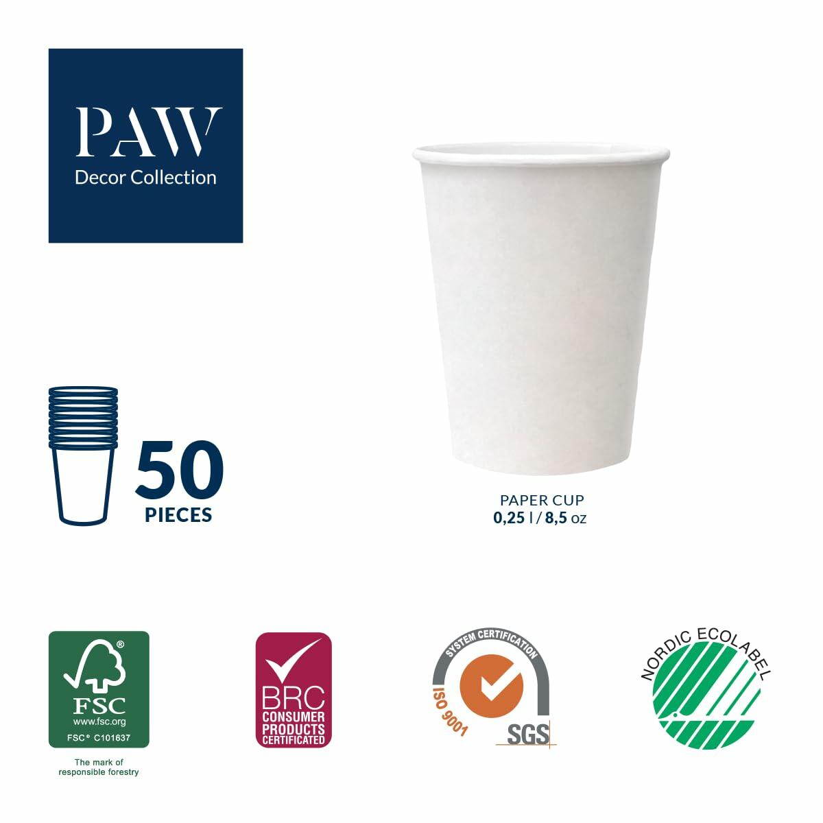 Compostable Paper Cups | Gold Confetti | 8.5oz | 50-Pack