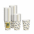 Compostable Paper Cups | Gold Confetti | 8.5oz | 50-Pack
