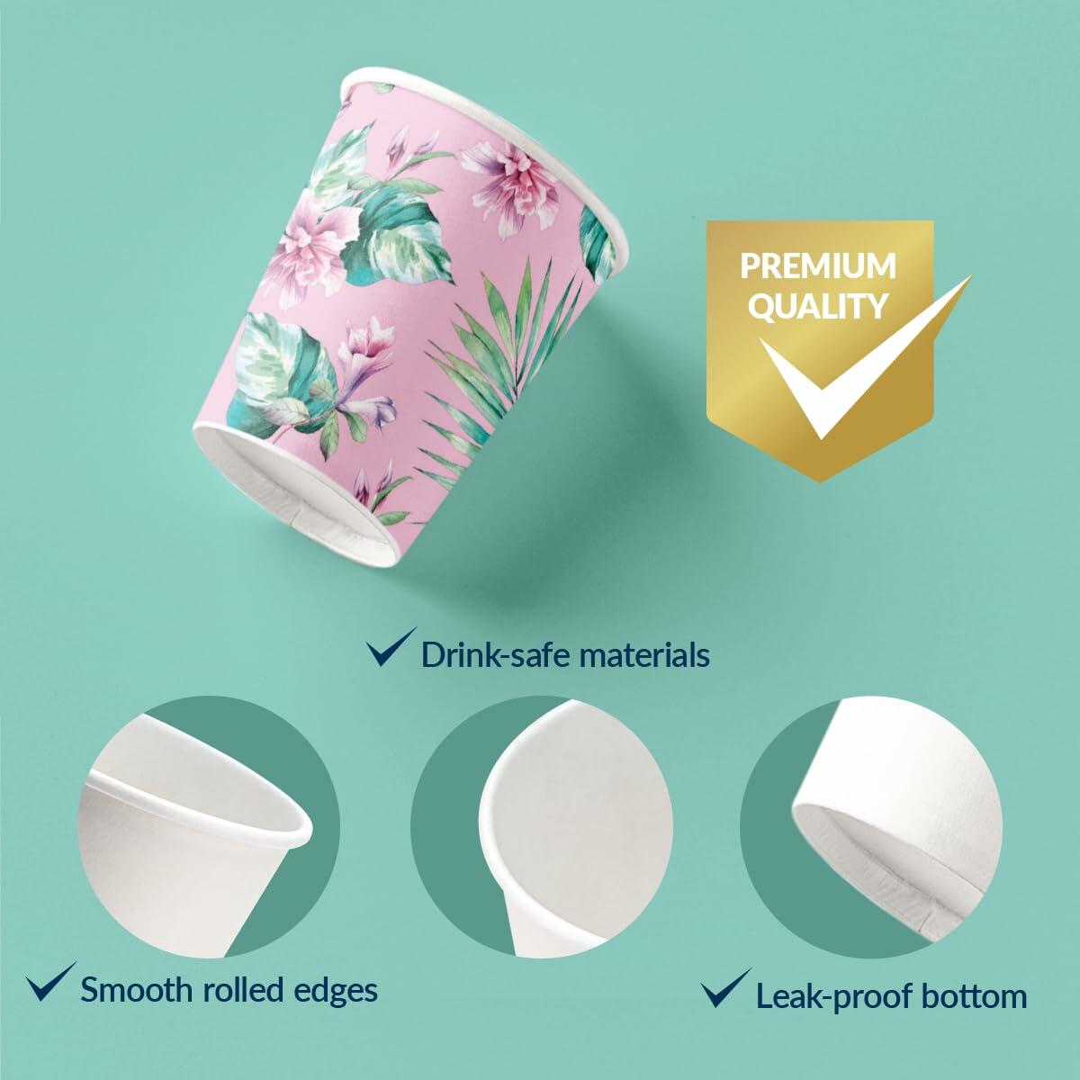 Compostable Paper Cups | Ice Cream Design | 8.5oz | 50-Pack