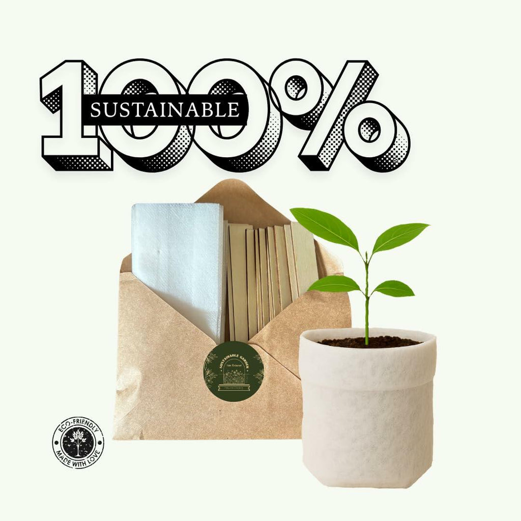 Biodegradable Plant Grow Bags — 15-Pack with Labels, 3.5"