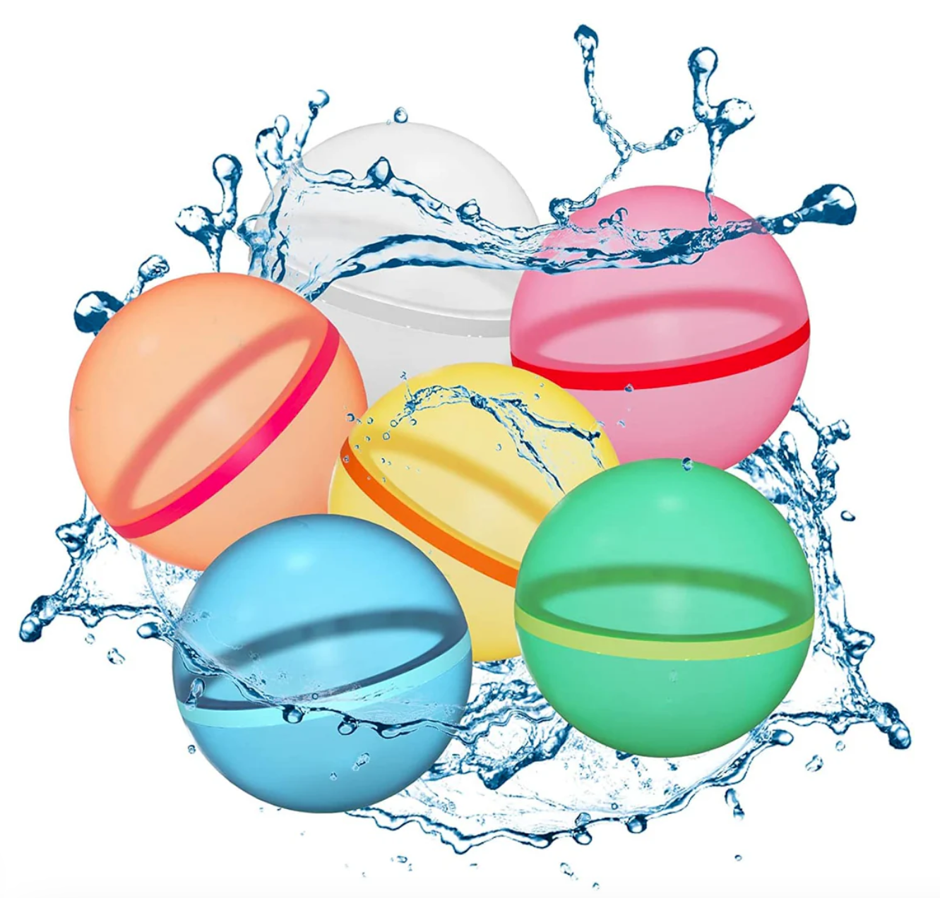 Reusable Silicone Water Balloons | 6 Pack