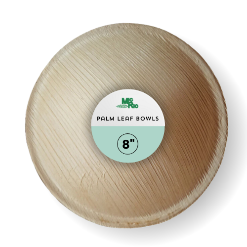 8" Round Palm Leaf Bowls | Biodegradable & Compostable | 240-Pack