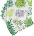 Luncheon Napkins | Watercolor Succulents | Caspari | Triple-Ply | 20-Pack