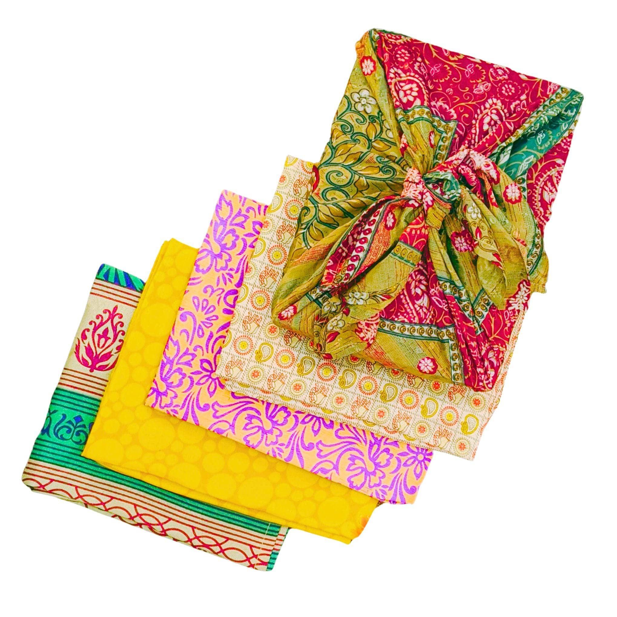 Furoshiki Reusable Wrapping Cloth — Reclaimed Sari Silk