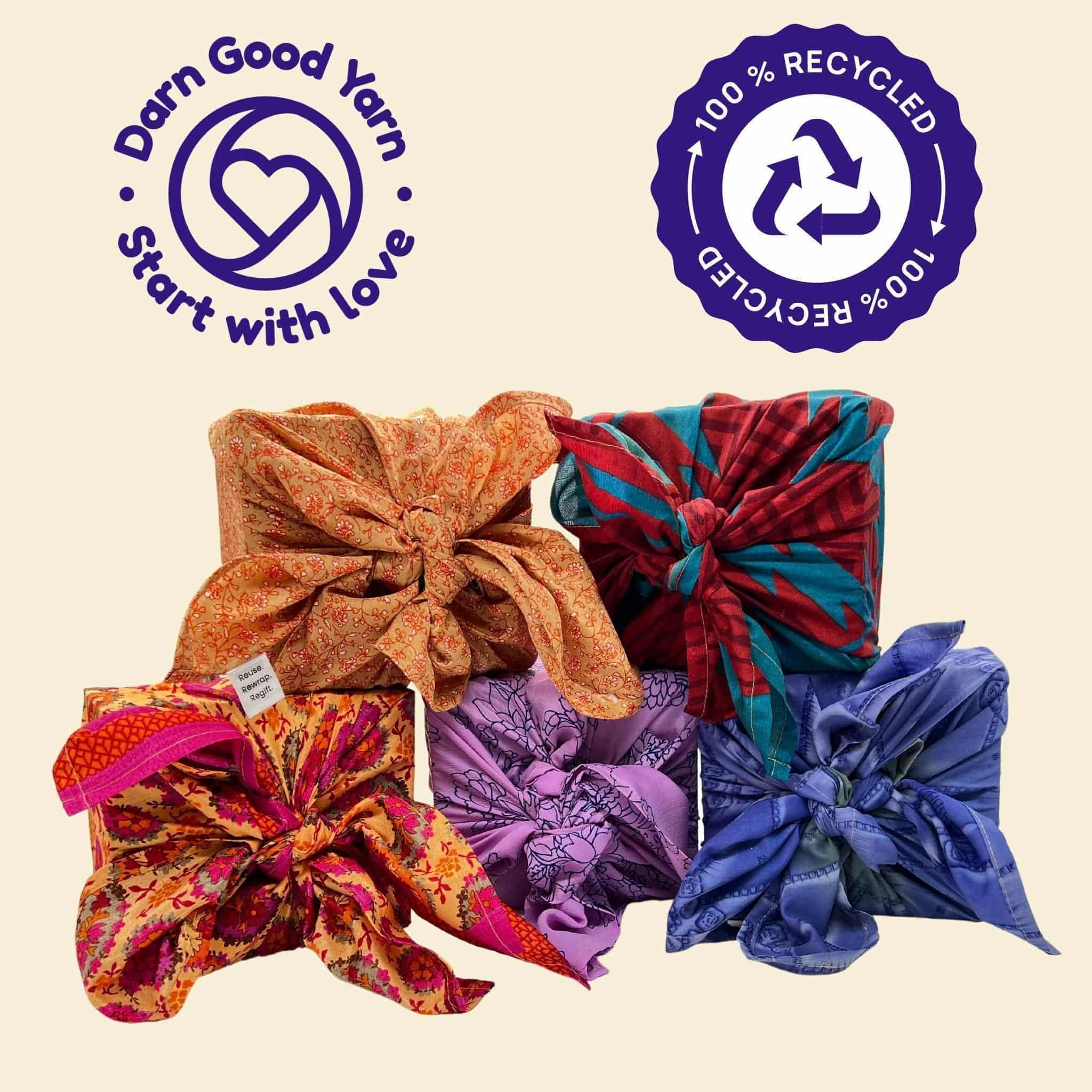 Furoshiki Reusable Wrapping Cloth — Reclaimed Sari Silk