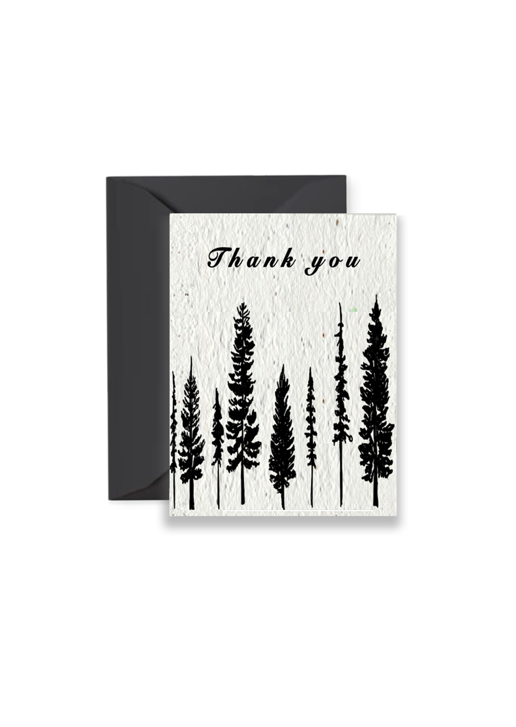 Thank You — Evergreen Trees Wildflower Seed Paper Card
