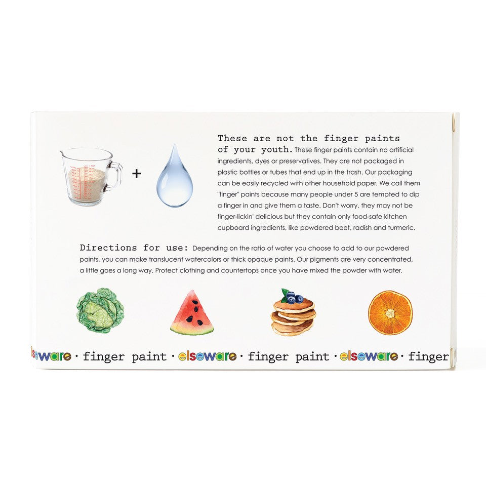 Eco Finger Paint Set | Natural Non-Toxic Powder Paint for Toddlers — 4 Colors