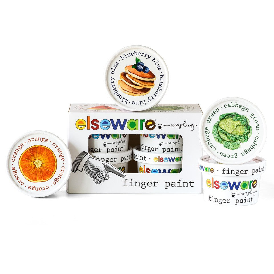 Eco Finger Paint Set | Natural Non-Toxic Powder Paint for Toddlers — 4 Colors