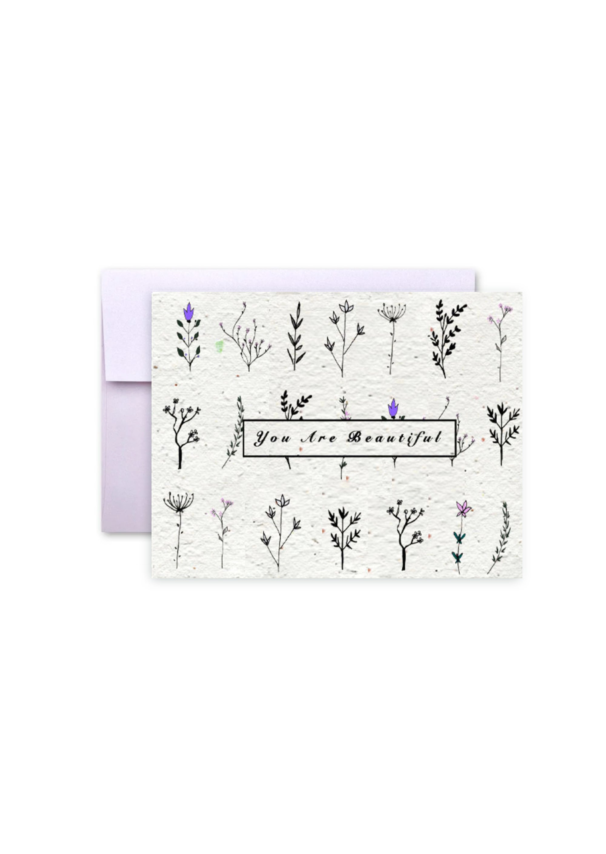 You Are Beautiful — Wildflower Seed Paper Card